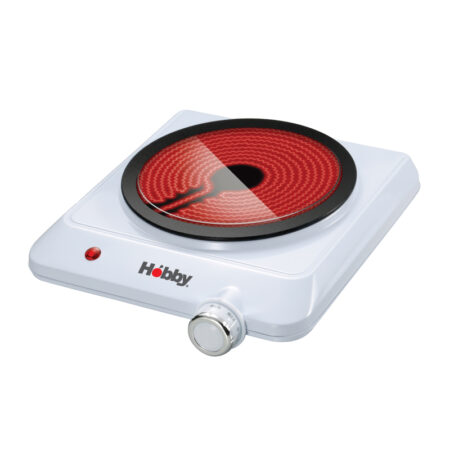 Κεραμική Εστία Μονή HCP-40374 Hobby Διαμ. 19.2cm 1200W Λευκή